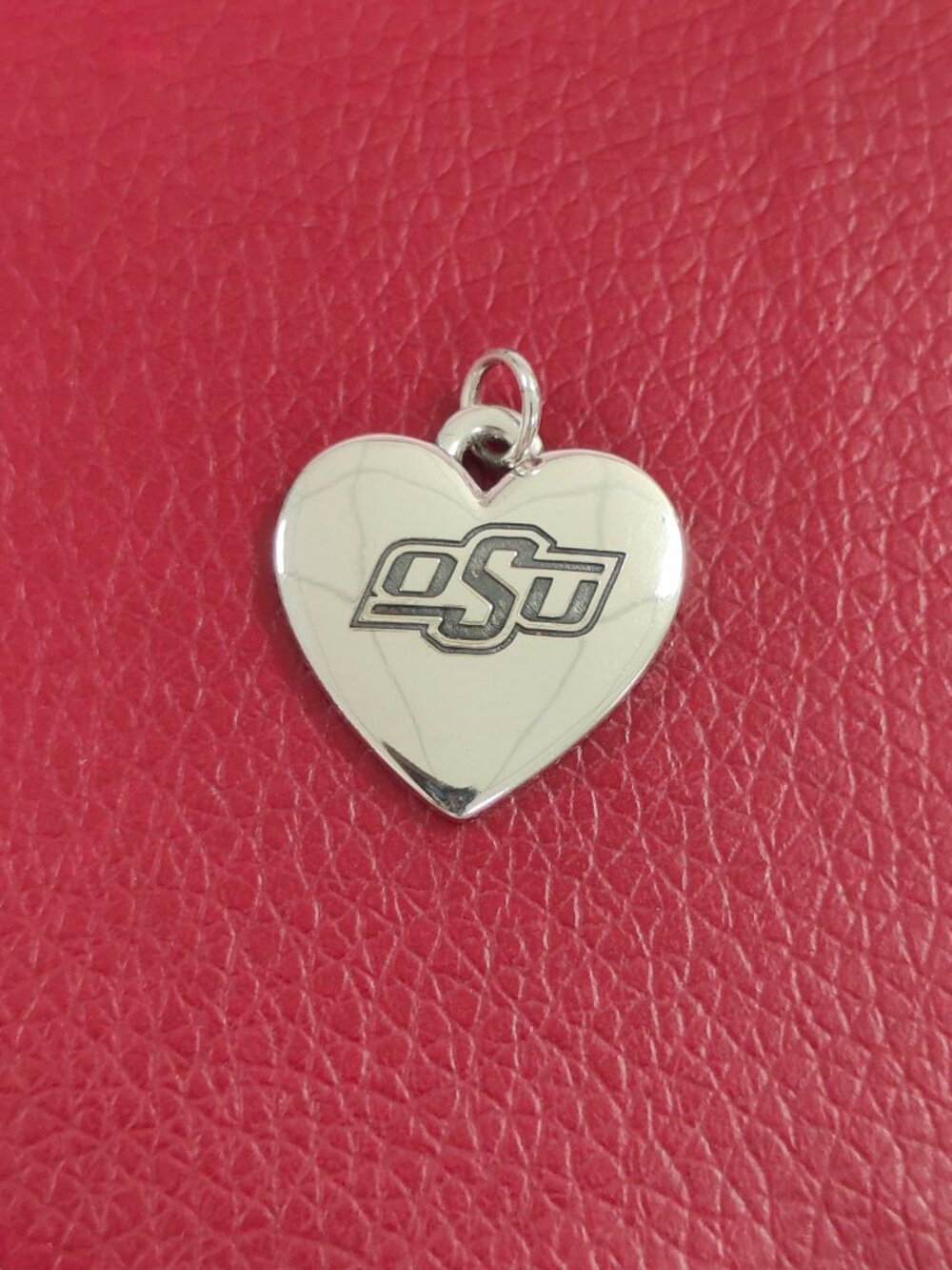 James Avery Oklahoma State University Classic Heart Charm with box